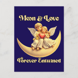 Cartes Pour Fêtes Annuelles Eternal Love on a Crescent Moon