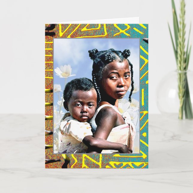 Cartes Pour Fêtes Annuelles Ethnique (Devant)