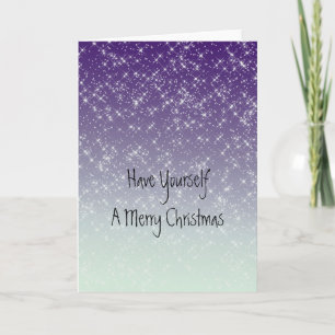 Cartes Pour Fêtes Annuelles Étincelle Violette