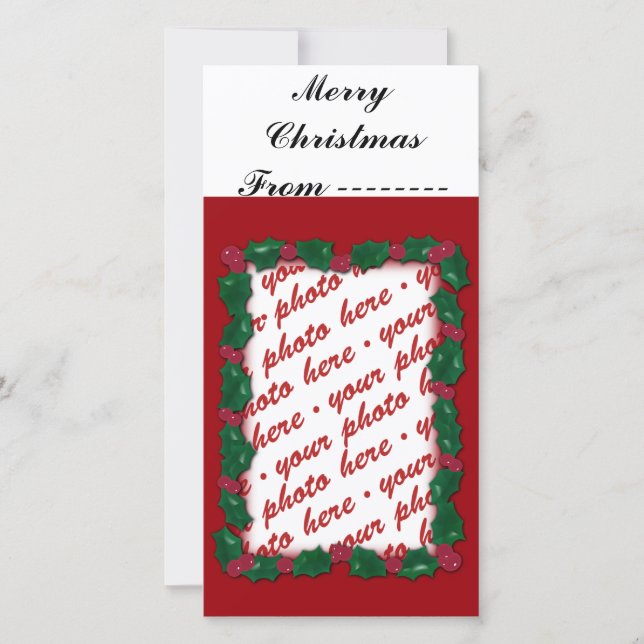 Cartes Pour Fêtes Annuelles Étiquette photo de Noël ou cadeau photo (Devant)