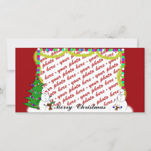 Cartes Pour Fêtes Annuelles Étiquette photo de Noël ou cadeau photo