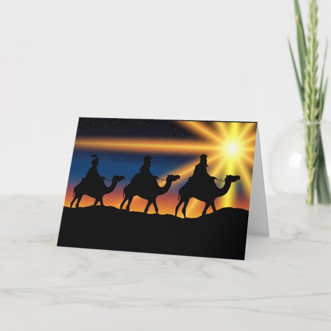 Cartes Pour Fêtes Annuelles Étoile de Bethléem - Naissance du Christ (Devant)