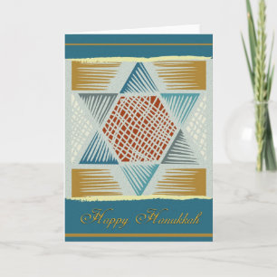 Cartes Pour Fêtes Annuelles Étoile de David Boodcut-Hanoukka
