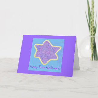 Cartes Pour Fêtes Annuelles Étoile de David juive, Rosh heureux HaShonah