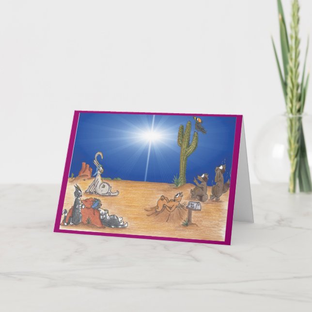 Cartes Pour Fêtes Annuelles Étoile de désert de vacances (Devant)