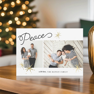 Cartes Pour Fêtes Annuelles Étoile de la paix   Deux photos