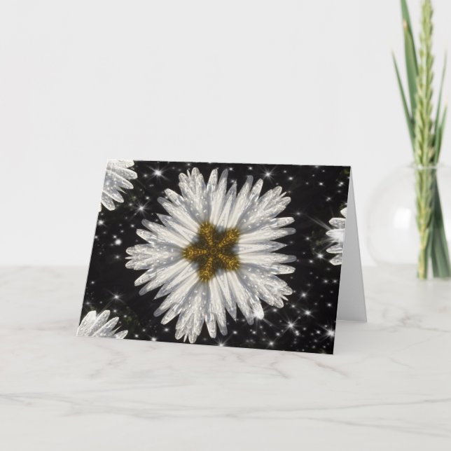 Cartes Pour Fêtes Annuelles Étoile de marguerite de Noël (Devant)