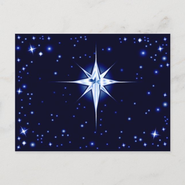 Cartes Pour Fêtes Annuelles Étoile de nativité de Noël (Devant)