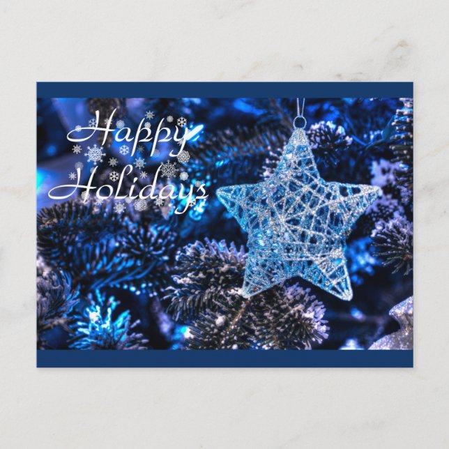Cartes Pour Fêtes Annuelles Étoile de Noël d'argent de l'ornement de Bethléhem (Devant)