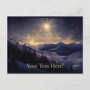 Cartes Pour Fêtes Annuelles Étoile de Noël de montagne