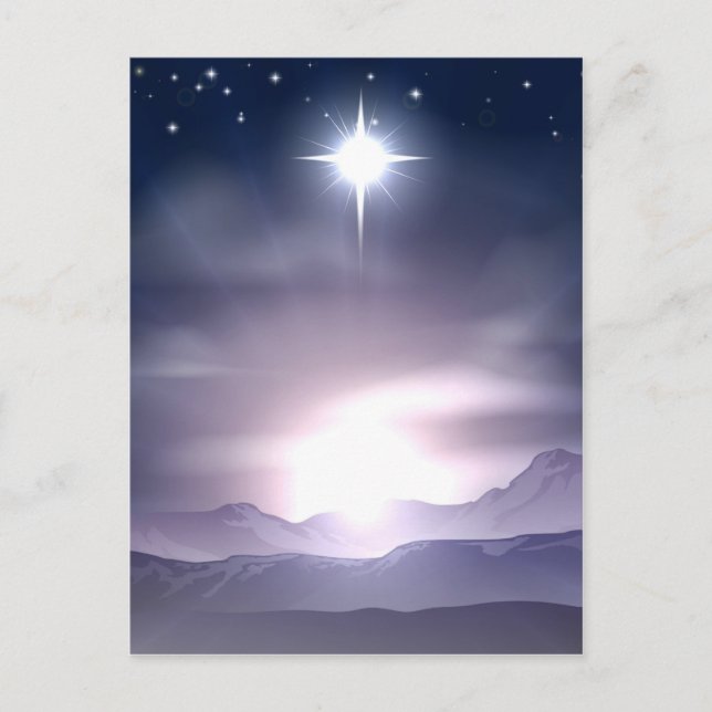 Cartes Pour Fêtes Annuelles Étoile de Noël de nativité de Bethlehem (Devant)