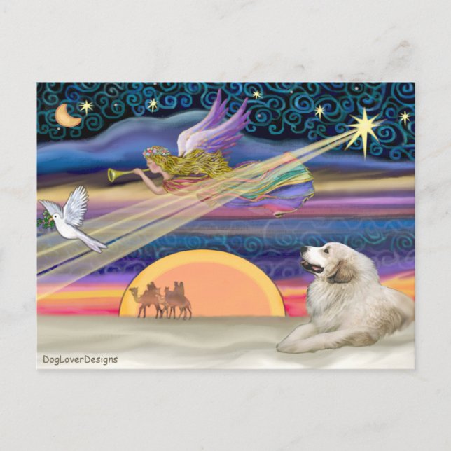 Cartes Pour Fêtes Annuelles Étoile de Noël - Grands Pyrénées 1 (Devant)