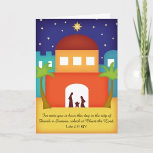 Cartes Pour Fêtes Annuelles Étoile sur la Nativité de Noël de Bethléem
