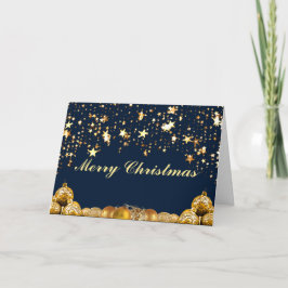 Cartes Pour Fêtes Annuelles Étoiles, Baubles, Arbre et Message de Noël