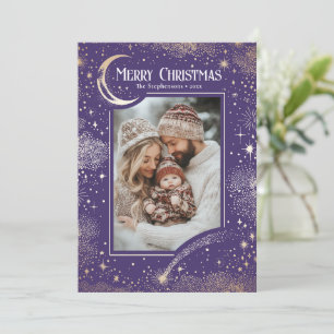 Cartes Pour Fêtes Annuelles Étoiles Célestes Magique Joyeux Noël Photo