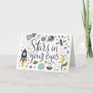 Cartes Pour Fêtes Annuelles Étoiles dans vos yeux espace Galaxie