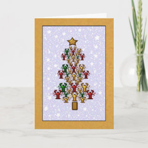 Cartes Pour Fêtes Annuelles Étoiles d'arbre de Noël de homard d'écrevisses