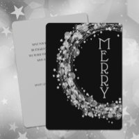 Étoiles d'argent sur Noir Noël non photo