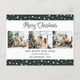Cartes Pour Fêtes Annuelles Étoiles de collection de photos Green 3