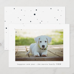 Cartes Pour Fêtes Annuelles Étoiles et photo de nouvelle année de points