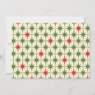 Cartes Pour Fêtes Annuelles Étoiles explosives de Noël rétro modernité du mili