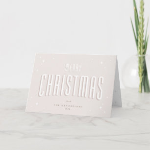 Cartes Pour Fêtes Annuelles Étoiles rétro rose pâle Joyeux Noël Photo