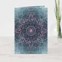 Étoiles Roses Gold Mandala Blue Nebula