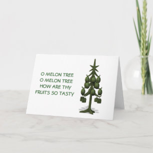 Cartes Pour Fêtes Annuelles Etrange pastèque Arbre de Noël