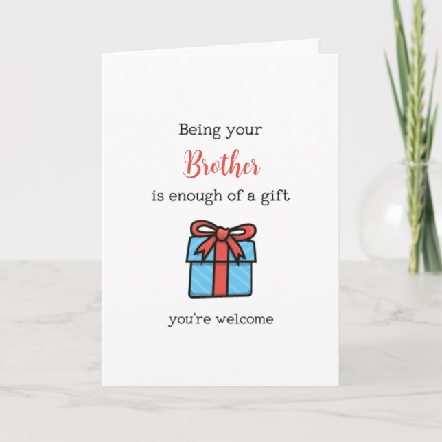Cartes Pour Fêtes Annuelles Être ton cadeau suffit (Devant)
