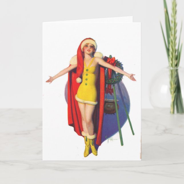 Cartes Pour Fêtes Annuelles Étreinte de Noël (Devant)