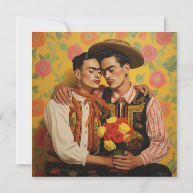 Cartes Pour Fêtes Annuelles Étreinte de passion (Devant)