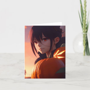 Cartes Pour Fêtes Annuelles Étude citrouille - Anime - AI - B
