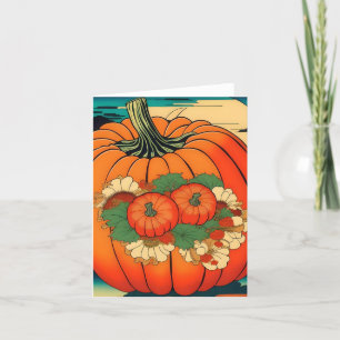 Cartes Pour Fêtes Annuelles Étude citrouille - Style japonais AI - B