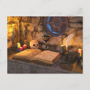 Cartes Pour Fêtes Annuelles Étude de sorcier de fantasy médiéval