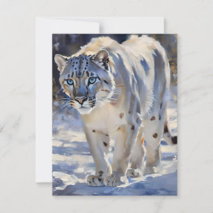 Cartes Pour Fêtes Annuelles Étude du léopard des neiges F