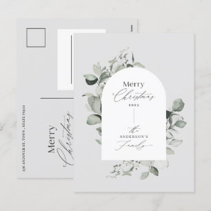 Cartes Pour Fêtes Annuelles Eucalyptus moderne élégant simple botanique vacanc