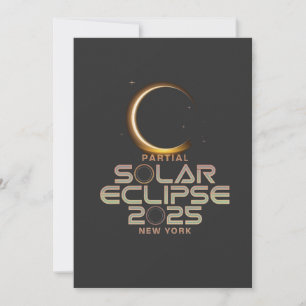 Cartes Pour Fêtes Annuelles Événement d'astronomie partielle d'Eclipse solaire