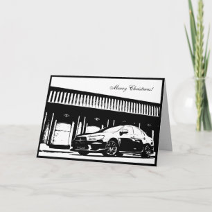 Cartes Pour Fêtes Annuelles EVO X Car