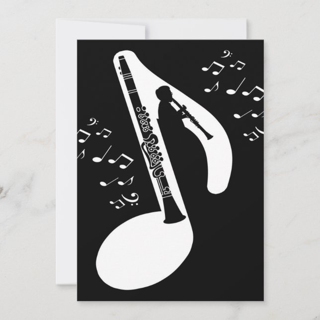 Cartes Pour Fêtes Annuelles evocative clarinet (Devant)