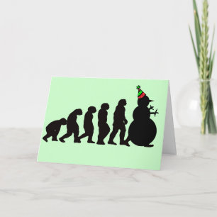 Cartes Pour Fêtes Annuelles Évolution de Bonhomme de Neige