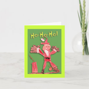 Cartes Pour Fêtes Annuelles Exécuter Père Noël
