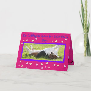 Cartes Pour Fêtes Annuelles Exercice amusant Valentine's Day Card avec Basset 