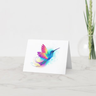 Cartes Pour Fêtes Annuelles Exotic Rainbow Hummingbird