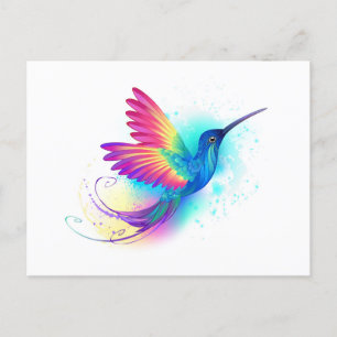Cartes Pour Fêtes Annuelles Exotic Rainbow Hummingbird