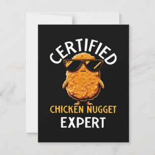 Cartes Pour Fêtes Annuelles Expert certifié en nugget de poulet