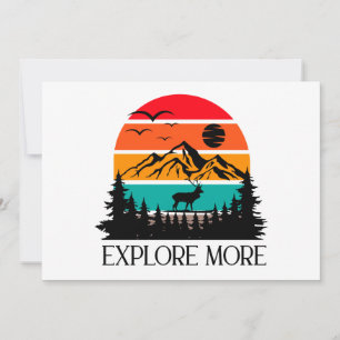 Cartes Pour Fêtes Annuelles Explorez Plus Mountain Nature Adventure Outdoor