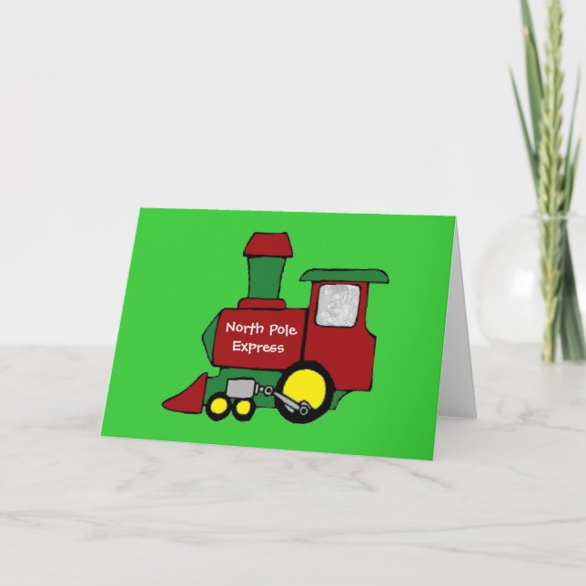 Cartes Pour Fêtes Annuelles Express du Pôle Nord (Devant)