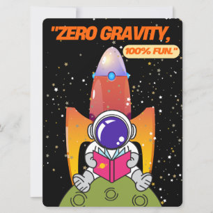 CARTES POUR FÊTES ANNUELLES EXTRA-TERRESTRE, UNIVERS, FUSÉE, PLANÈTE ET ASTRON