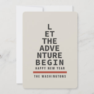 CARTES POUR FÊTES ANNUELLES EYE TEST NEW YAR CARD