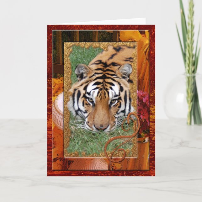 Cartes Pour Fêtes Annuelles f-tiger-amis-16 (Devant)